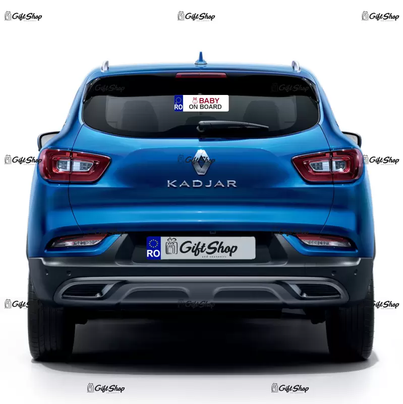 Baby on board girl, indicator masina, dimensiune 200x60 mm